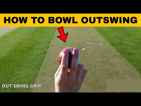Como lançar uma bola com *outswing* no críquete