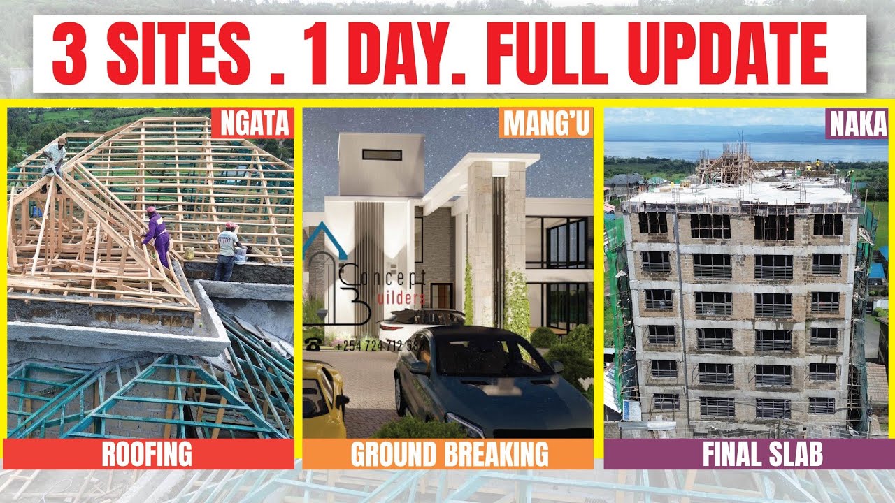 On-Site Construction Updates of a Classy Apartment Block & Mansions in Nakuru by Concept Builders KE