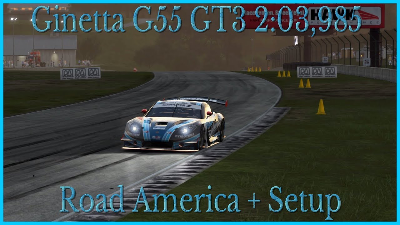 Project Cars Ginetta G55 GT3 @ Road America 2:03,985 + Setup