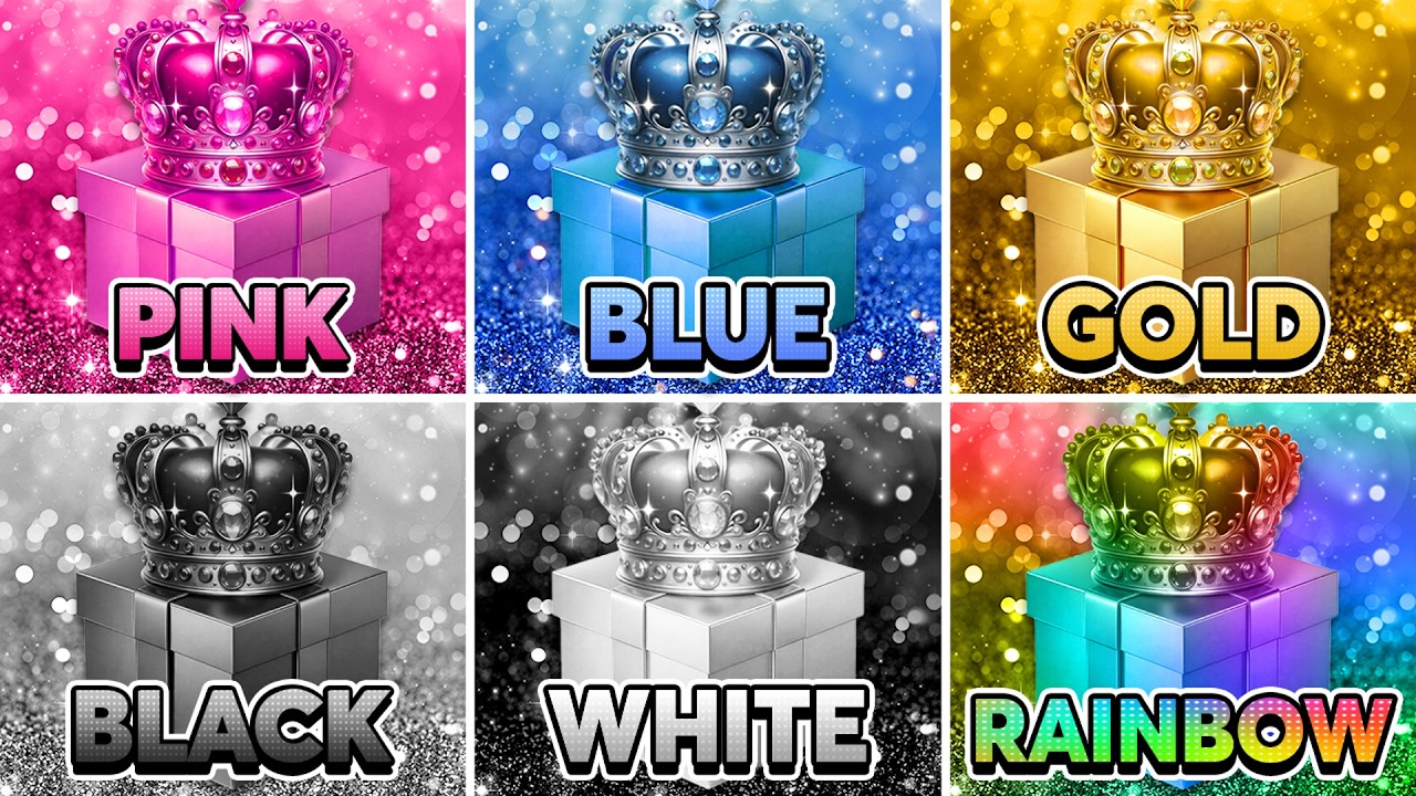 Choose Your Gift! Pink, Blue, Gold, Black, White or Rainbow 💗💙⭐️🖤🤍🌈 How Lucky Are You? 😱
