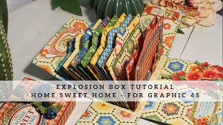 Explosion box Tutorial with Home Sweet Home for Graphic 45
