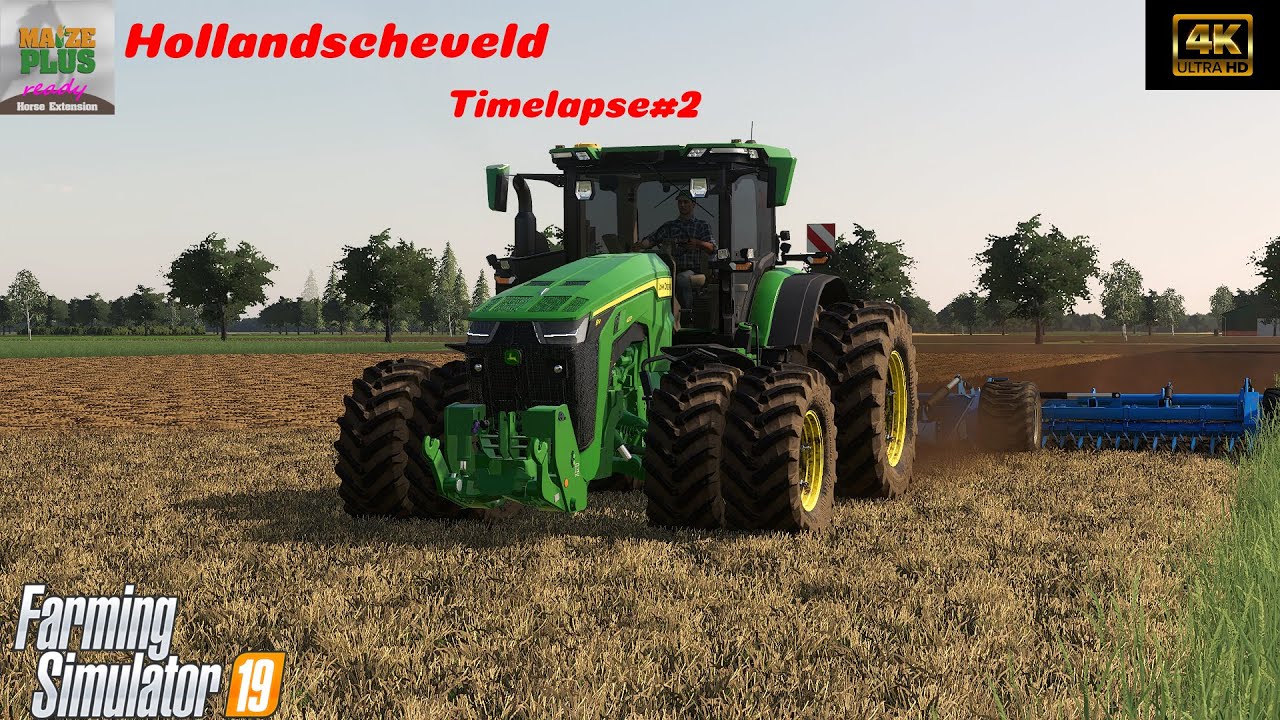 FS19 wrapping balle/subsoiling & sowing field/animal care/Hollandscheveld Maizeplus/Timelapse#2