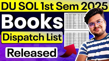 🚨 DU SOL 1st Semester 2025: Study Material Dispatch List Released | Check Your Books Status Now!