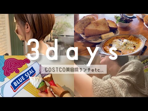 【VLOG】ラスティコ4🍞｜美容院｜BLUESEAL｜赤から｜コストコ