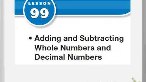 Saxon Math Int. 5 Lesson 99