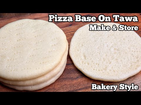Easy Bakery Style Pizza Base Recipe on TawaPan  Homemade Pizza Base Tutorial
