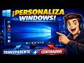 Cómo Hacer la Barra de Tareas Transparente y Centrar Íconos en Windows 🖥️ NiceTaskbar Gratis ✅