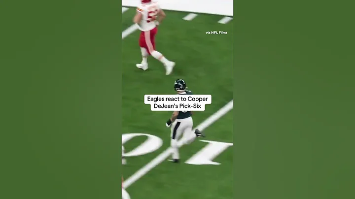 Jalen Hurts seemed excited 😂 #shorts #cooperdejean #SuperBowl #nfl