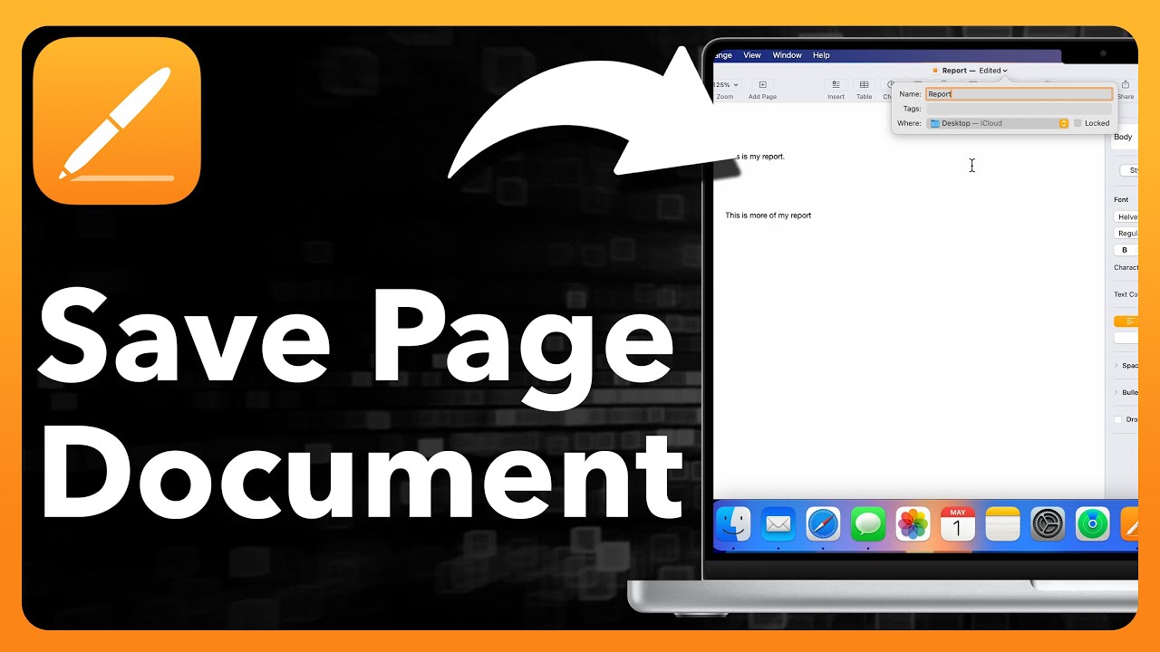 How To Save Documents In Pages On Mac