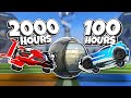 Players with THOUSANDS of Hours Vs Few Hours in Rocket League