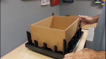 How to Fold Your Corrugated Cardboard Tray Box Using an EasyFold Fixture Jig w/ Optional Swivel Base