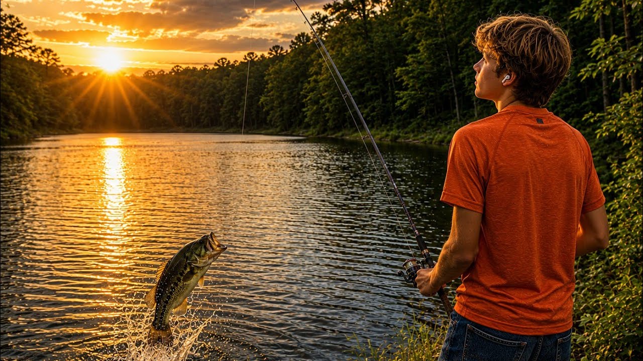 Summer bass fishing(hidden pond)