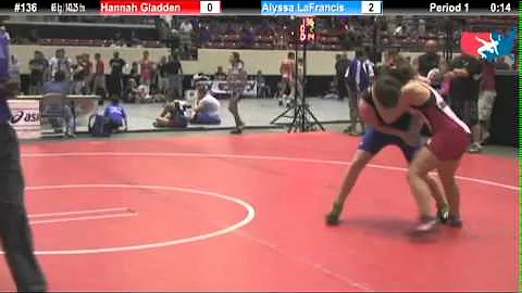 WM 65 KG - RD1 - Hannah Gladden (EAWC) vs. Alyssa ...