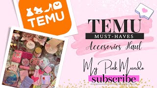 HUGE TEMU HAUL FEBRUARY 2024 - PINK ACCESORIES, VICTORIA'S SECRET INSPIRED TRAVEL BAGS SET, AND MORE