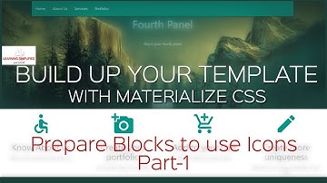 Materialize CSS Template Design- Build up Blocks for Icons