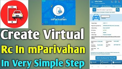 How to create virtual rc in mparivahan 2023
