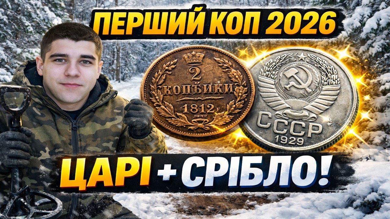 ПЕРШИЙ КОП 2026 у зимовому лісі! Пішли “ЦАРІ” + СРІБЛО СРСР