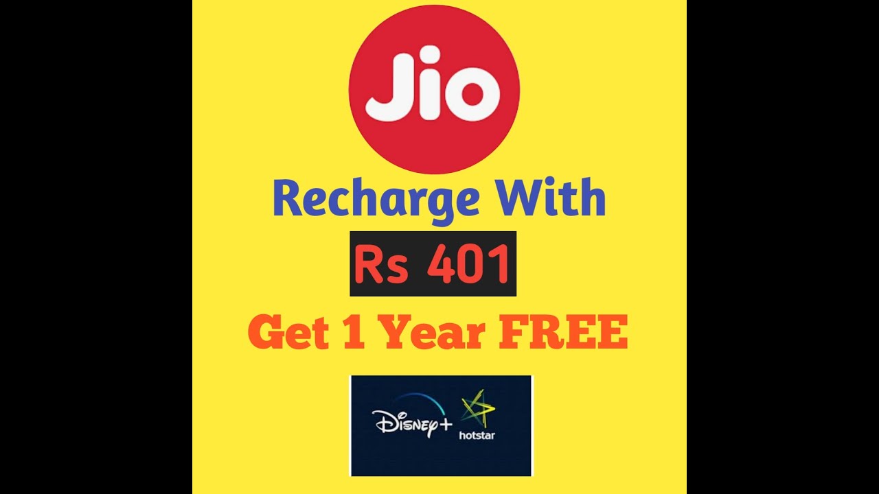 Jio New Plan 401, One year FREE Disney Hotstar vip Subcription
