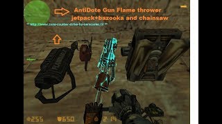 Zombie mod with bots Jetpack+bazooka,antidote Gun,chainsaw,flamethrower