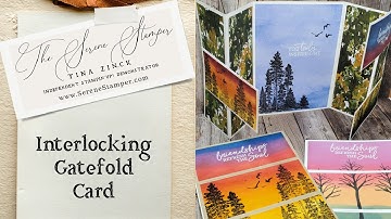 Interlocking Gatefold Card | Ink Pad Sky Technique