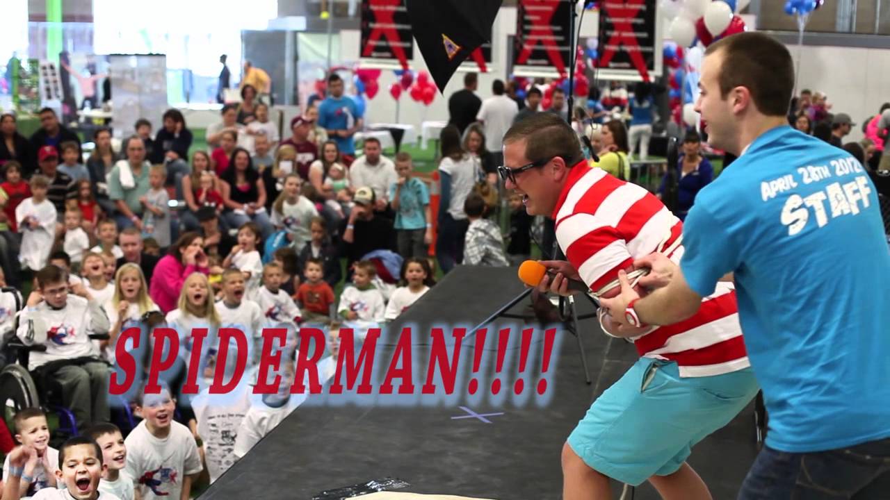 Grand Opening at Get Air Sportsplex in Kaysville with Spiderman!! - YouTube