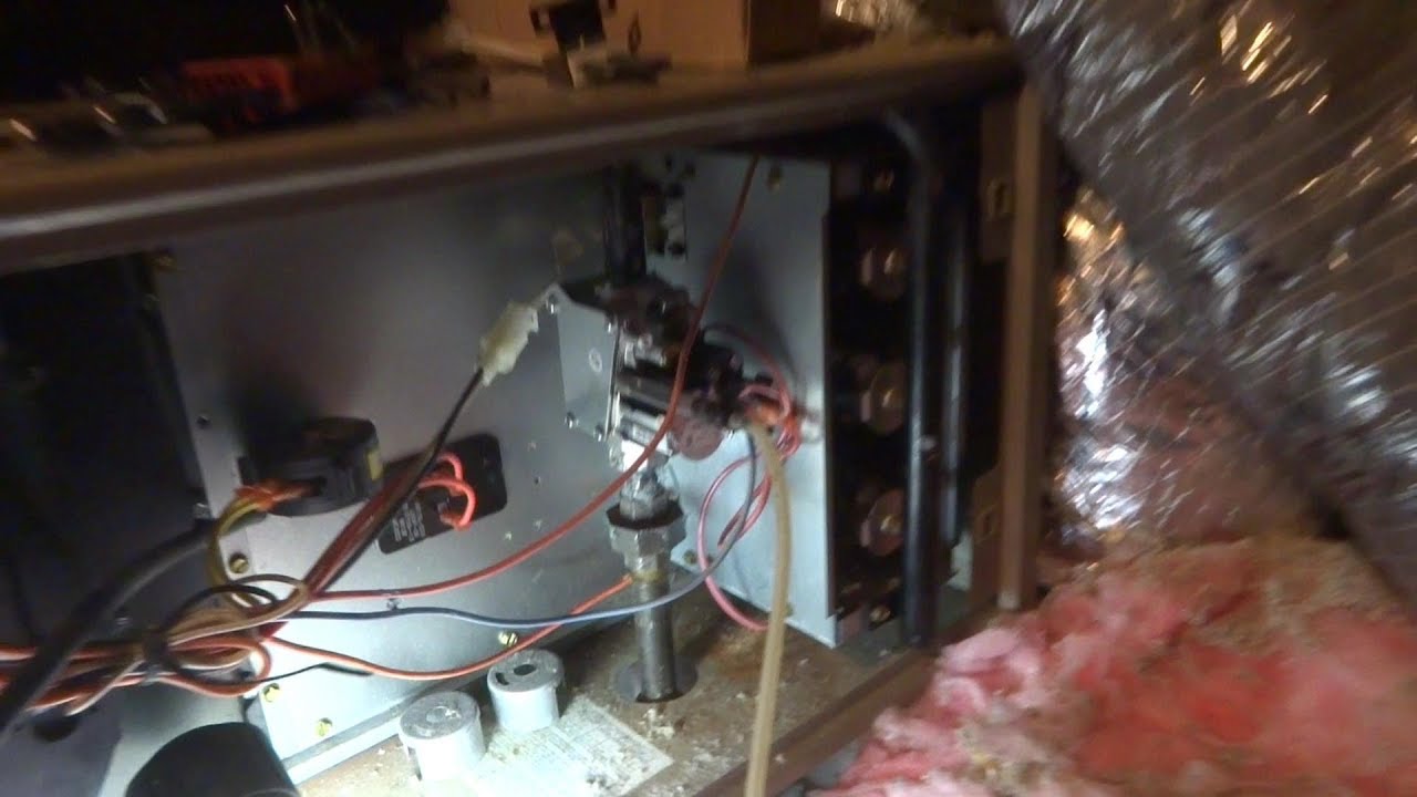 propane gas valve replaced on furnace - YouTube