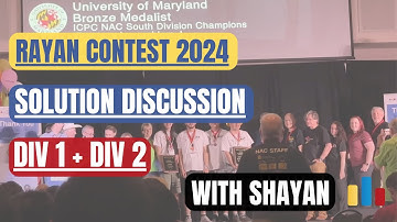 Codeforces RAYAN Contest (Div 1 + Div 2) — Solution Discussion