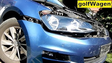 VW Golf 7 headlight removal