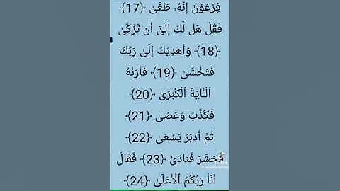 ما تيسر من سوره النازعات