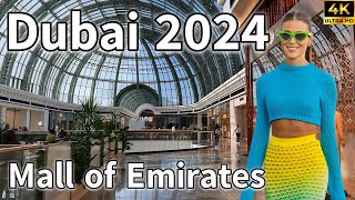 Dubai Mall of Emirates 🇦🇪 Luxury Shopping Mall, Food Court Tour, Ski Dubai [ 4K ] Walking Tour
