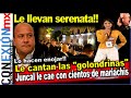 Juncal y 400 mariachis le llevan serenata par despedirlo, lo hacen enojar. Noroña aparece