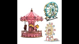 RH XD G001H NEW DIY 3D Wooden Ferris wheel Puzzle Game Gift for Children Kid Friend Nice Decor Model screenshot 4