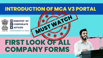 INTRODUCTION OF V3 PORTAL || All Details For New Portal of MCA || Company Form Filing || Synopsis 24