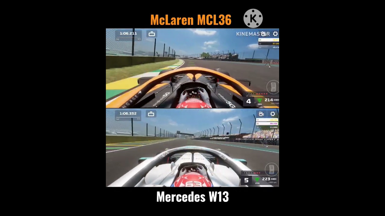 F1 Mercedes vs McLaren Brazil GP Qualifying Lap Part 2 