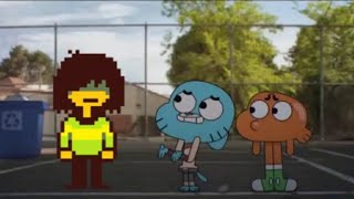 Sans shows off his new painting to Kris and Susie (Deltarune memes I found V4 teaser)