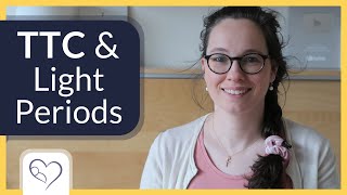 Light periods & getting pregnant Information