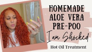 Homemade Pre Poo with Aloe Vera | DIY Hot Oil Treatment | EXTREMELY Moisturizing