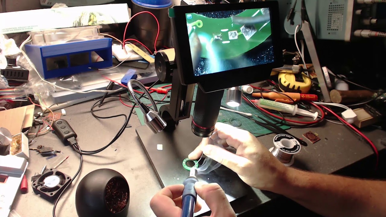 SMD soldering with the Andonstar ADSM302 digital microscope YouTube