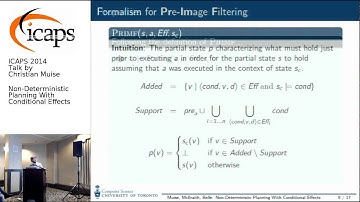ICAPS 2014: Christian Muise on "Non-Deterministic Planning With Conditional Effects"