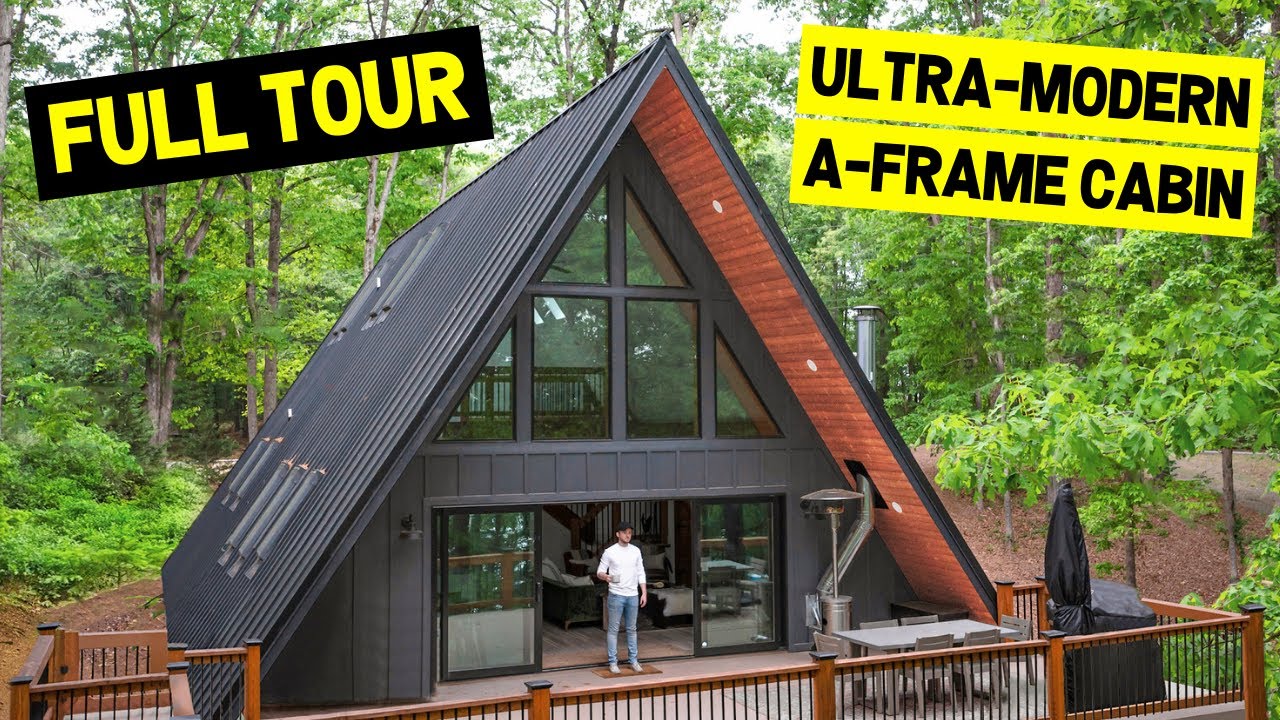 Massive 2-Story 1500Sqft Ultra-Modern Dream A-Frame Cabin! (Full Tour) -  Youtube