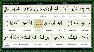 Surah 065 At Talaq   سورة الـطلاق   The Divorce, Word by Word Highlighted Arabic+English