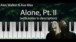 Alone, Pt. II (Alan Walker and Ava Max) | ON DEMAND Easy Piano Tutorial with Notes | Perfect Piano screenshot 1