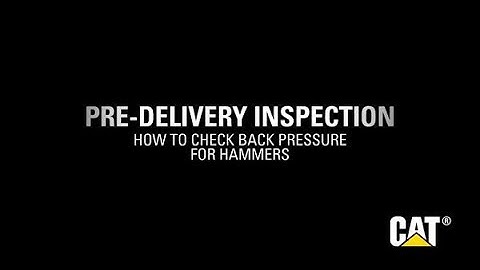 Cat® Performance Hammers | How To Check Back Pressure