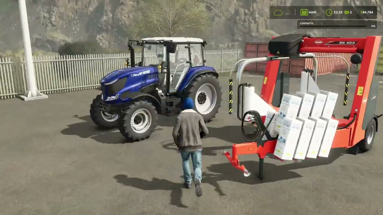 Iseki 1233  enrrolando os fardo de silagem #farmingsimulator25