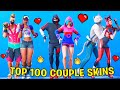 Top 100 Fortnite Couple Skins With Legendary Dances & Emotes!