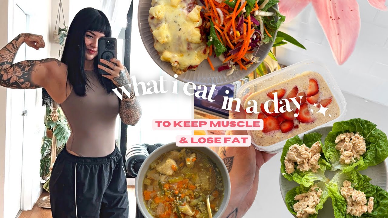 what I eat in a day - how I lose fat - MUST-KNOW tips for hunger & cravings
