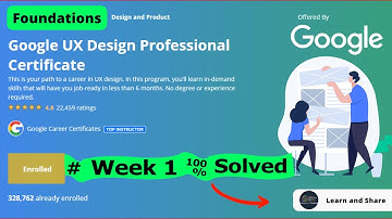 Foundations of User Experience (UX) Design |  week 1 | Full Solved | 2022