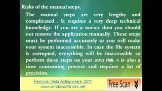 Remove Vista Antispyware 2011 from Pc