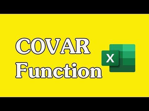 How to Use the COVAR Function in Excel