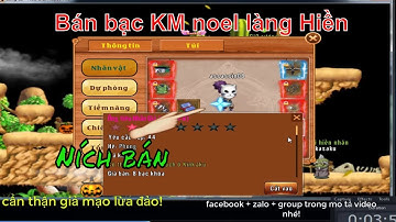 Làng Lá Phiêu Lưu Ký | Nhập bạc ll4 - bán bạc khuyến mãi noel làng Hiền - Bán ních học sinh|HTC game